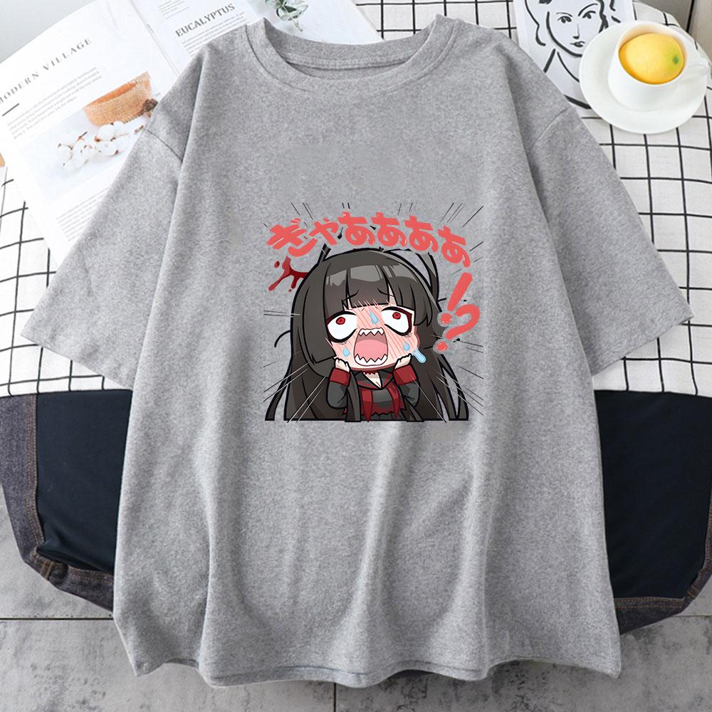 Blue Archive Tsurugi Shirts 100 Cotton Tshirt Print Anime Tshirt Summe Oneck Short Sleeve T Shirt Originality Unisex Clothes