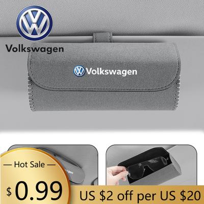 Για VOLKSWAGEN VW Θήκη Γυαλιών Αυτοκινήτου Κλιπ Γυαλιών στο Αντιηλιακό Αυτοκινήτου Κάτοχος Καρτών/Εισιτηρίων Πολυλειτουργικός Κάτοχος Για VW Volkswagen Golf P