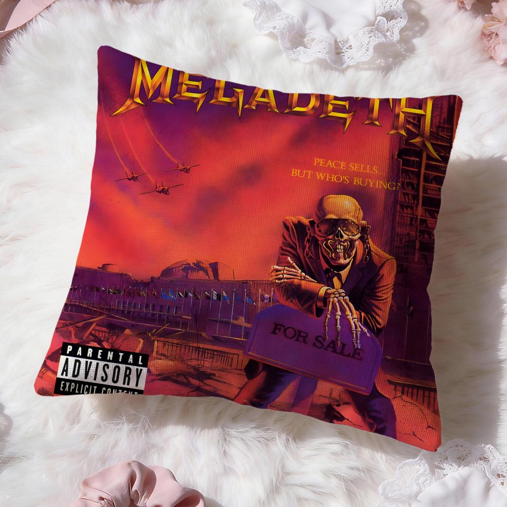 Band Megadeths Cushion Cover Premium Comfort Reversible Pillow Cove -Two in One Design for Any Room & Car Interior