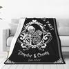 Skull pattern flannel blanket home decoration blanket office lunch break blanket