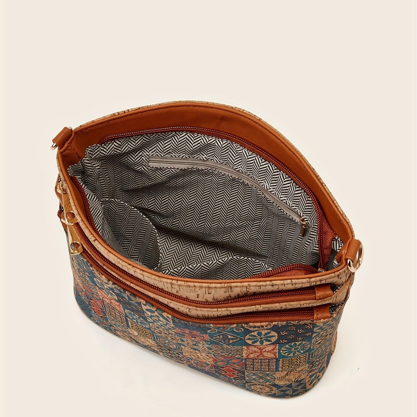 Винтажная сумка через плечо с цветочным принтом — фото 10