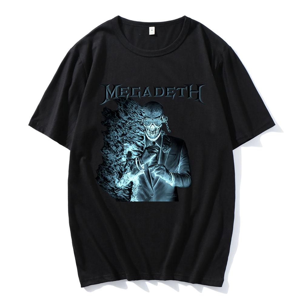 Megadeth Εκτύπωση Άλμπουμ T-shirt Ροκ Συγκρότημα Heavy Mental Unisex Streetwear T-shirts Καλοκαιρινά Βαμβακερά Λαιμόκοψη Ανδρικά/Γυναικεία T-shirts Γραφικά Merch