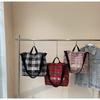 Canvas Bag Shoulder Bag Large Capacity Women's Retro New Shopping Bag Bag Plaid Bag Versatile Commuter