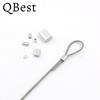 1000pcs M0.8 M1.2 M1.5 M2 Aluminum Single casing wire rope ferrule cable ties Aluminum Crimping Sleeve Oval Clip Wire Rope Clamp