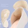 Cushioned Adhesive Heel Inserts with Silicone Paaded Soft Flannel Fabric Heel Grip for Protective Secures Fit in Shoes