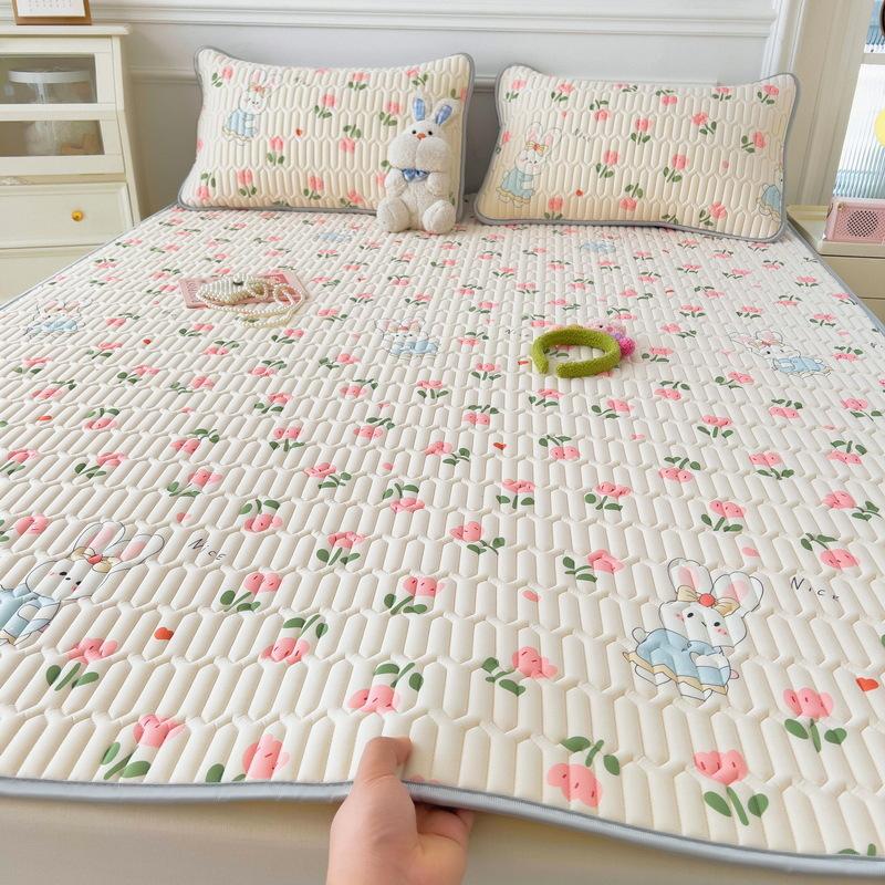 New Cartoon Comic Latex Summer Mat Washable Fresh Baby Ice Silk Summer Mat Child Air Conditioner Soft Seat