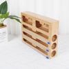 Bamboo Wood Drawer Storage Box with Aluminum Foil & Plastic Wrap Cutter