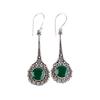 Green Onyx Gemstone 925 Sterling Silver Jewelry Handmade Women Earrings 2.52" EE-77-17