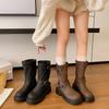 Thick-soled Martin Boots Women's British Style 2025 New Autumn Retro Belt Buckle Western Short Boots Slim Locomotive Boots