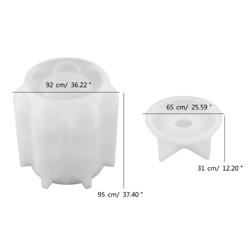 Resin Jar Molds with Lid Silicone Container Mold Jewelry Organizers Mold Storage Jar Epoxy Casting Candle Holder Molds