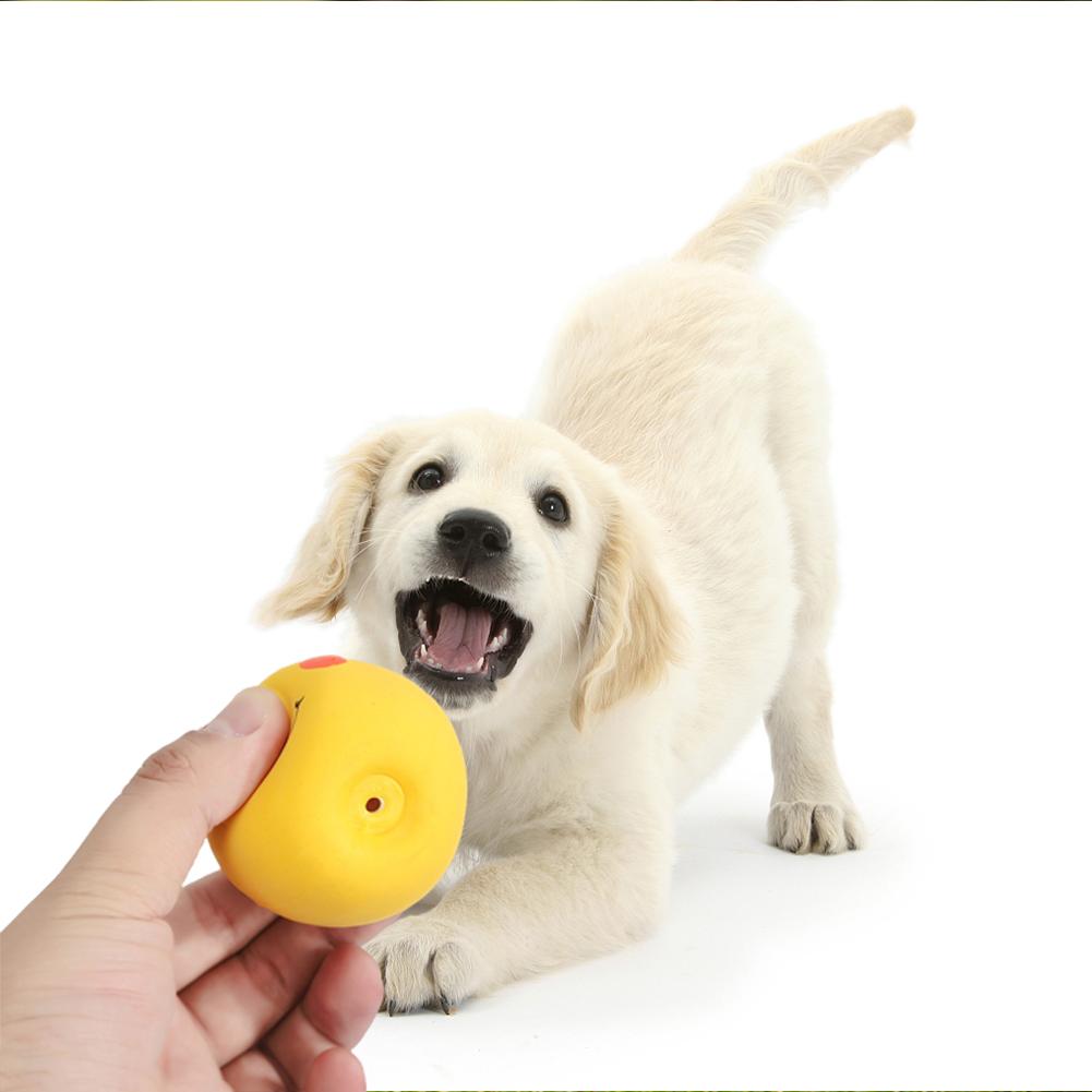 Latex Pet Sounding Ball Toy Colorful Cute Cartoon Pig-head Shape Bite-resistant Molar Tooth Cleaning Toys For Medium Large Dogs