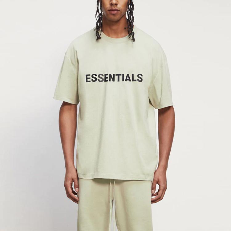 Fear of God Essentials Fall/Winter 2020 Short Sleeve T-Shirt Men Tops Sage-Green FOG-FW20-301