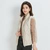Autumn and Winter Women's 90 Down Light Duck Down Waistcoat  Striped Down Jacket Plus Size Waistcoat