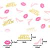 Girl Happy birthday confetti high heels and lips confetti for woman birthday party table decorations