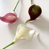 5PCS White PU Fake Flower Artificial Calla Lily for Home Decor Wedding Bridal Bouquet Home Table Flower Bouquet Decor 36CM