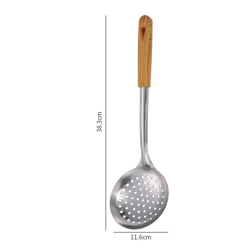 1PC Stainless Steel Cooking Utensils Wooden Handle Spatula Rice Spoon Frying Shovel Kitchenware Kitchen Baking Accessories