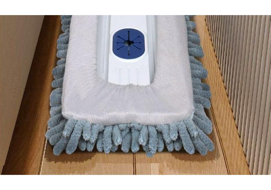 Lazy Person's No-Hand-Wash Flat Mop: Dual-Use Wet & Dry, Moisture & Water-Absorbing Floor Cleaning Tool.