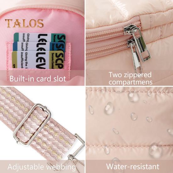 Wasserflaschentasche aus Daunenbaumwolle mit verstellbarem Riemen, Doppelreißverschlusstaschen, wasserdicht, Trinkflaschenhalter für Outdoor-Wanderungen und Reisen, Aufbewahrungstasche