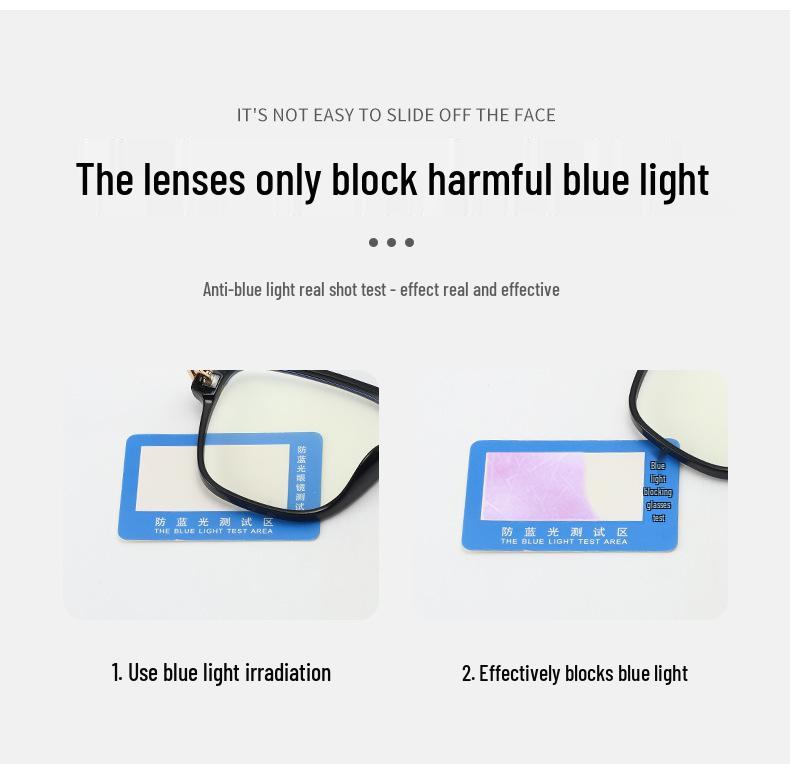 Retro TR Large Frame Flat Lenses Men's Anti-Blue Light Glasses