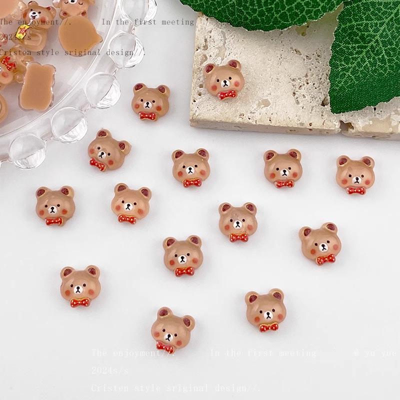 

Мини Желтый Медвежонок Масло 3D Декор для Ногтей - Милые Мультяшные Аксессуары - Горячий Интернет-Тренд