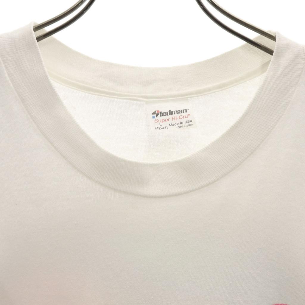 STEDMAN 90s Made in USA Old Back print Short sleeve T-shirt L white Men's Used