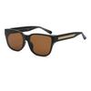 Korean Style Square Frame Sunglasses: Wood Grain Design, UV Protection for Women, Model 8892