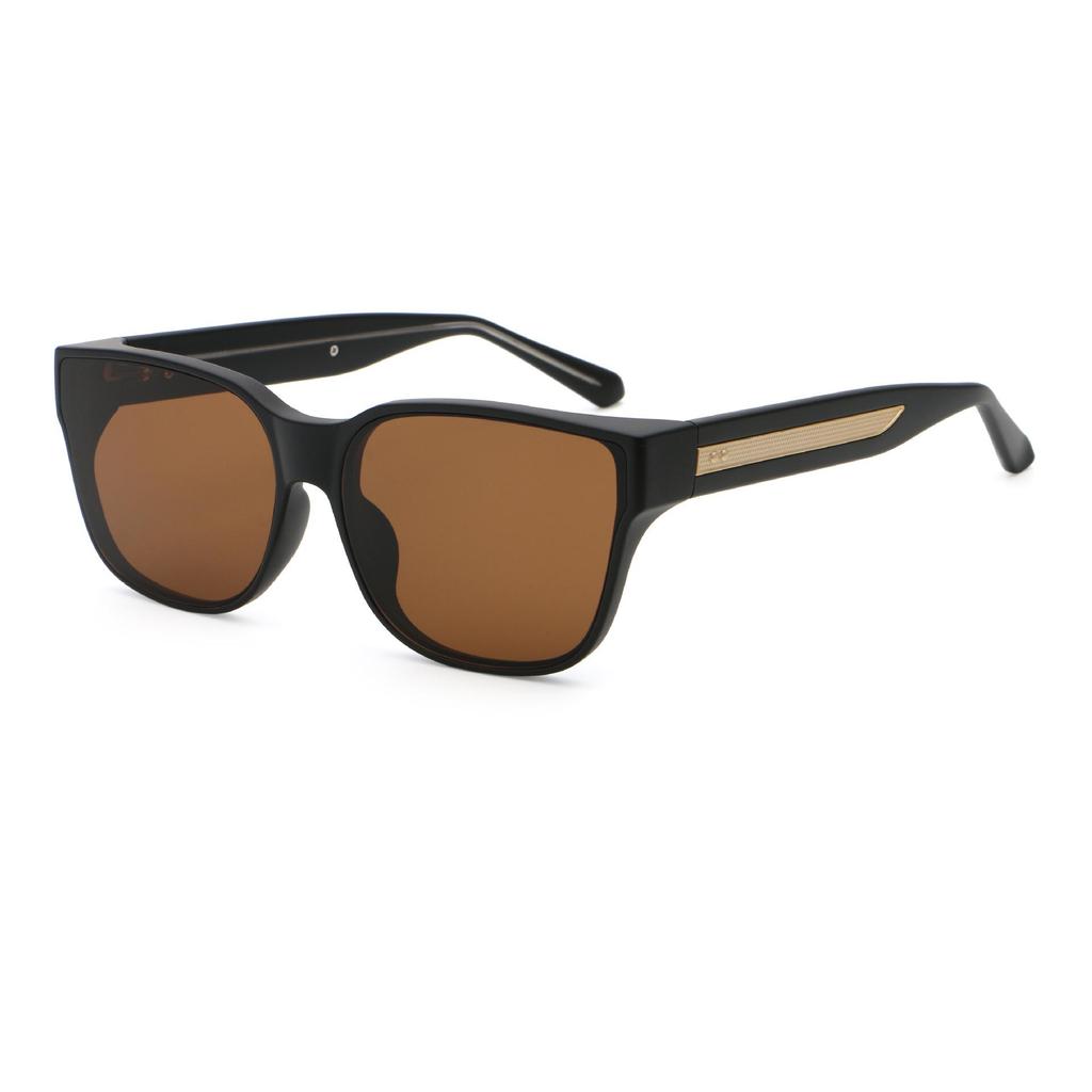 Korean Style Square Frame Sunglasses: Wood Grain Design, UV Protection for Women, Model 8892