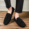 2025 Suede Leather Shoes Loafers Men Flats Slip On Male Driving Mocassim Masculino Men Casual Shoes Fashion Dress Footwear