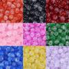 50pcs 8 10mm Acrylic Cracked Crystal Beads Double Color Glass Round Loose Bead For Jewelry Making DIY Bracelet Necklace Earrings