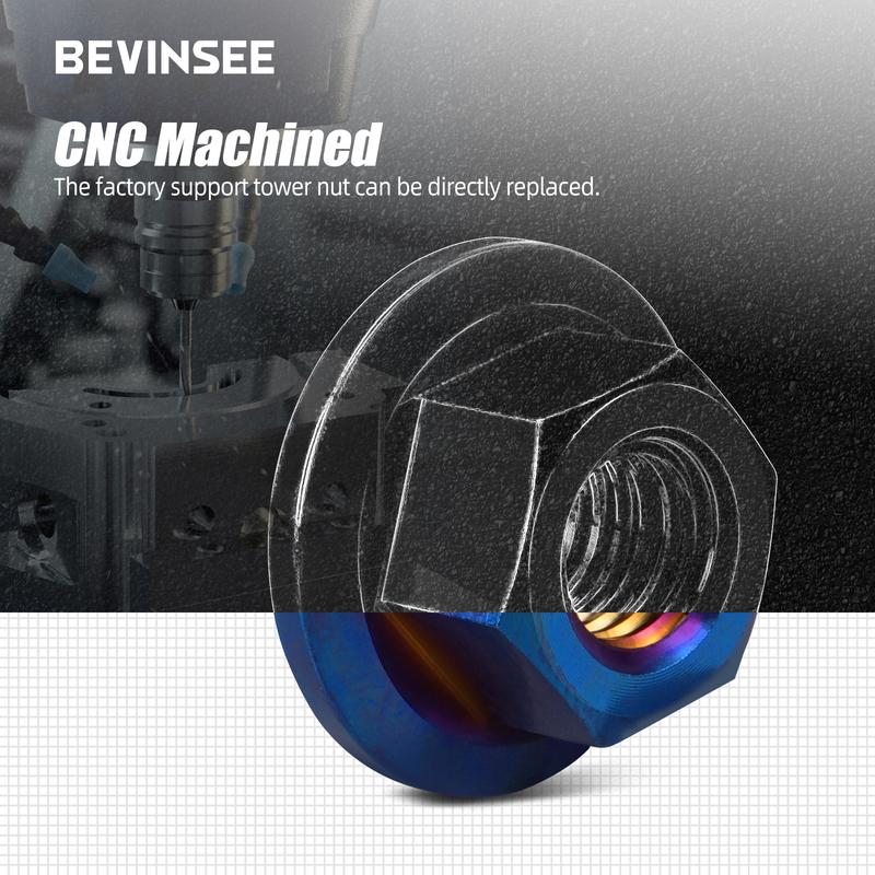 Front Shock Tower Reinforcement Plates & Strut Tower Nuts for BMW E46 320i 323i 325i 328i 330i 323Ci 325Ci 325Xi 328Ci 330Xi