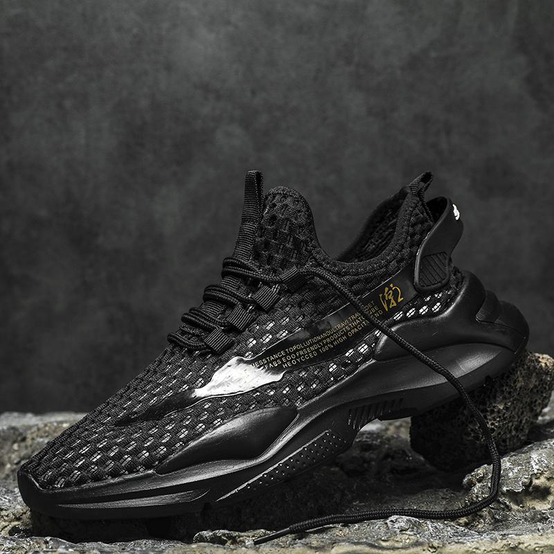 Летние новые дышащие мужские модные прочные спортивные белые черные легкие удобные — фото 6