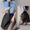 Maazusa Women's Police Costume, 7-Piece Luxury Police Hat Set, Plus Sizes, Miniskirt Police Costume, Halloween Costume, Cute, Adult Size