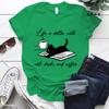 Life Is Better with Cats,books and Coffee Tshirt Funny Quote Print T-Shirt Summer Fashion Tshirt Women Short Sleeve Tee Shirt