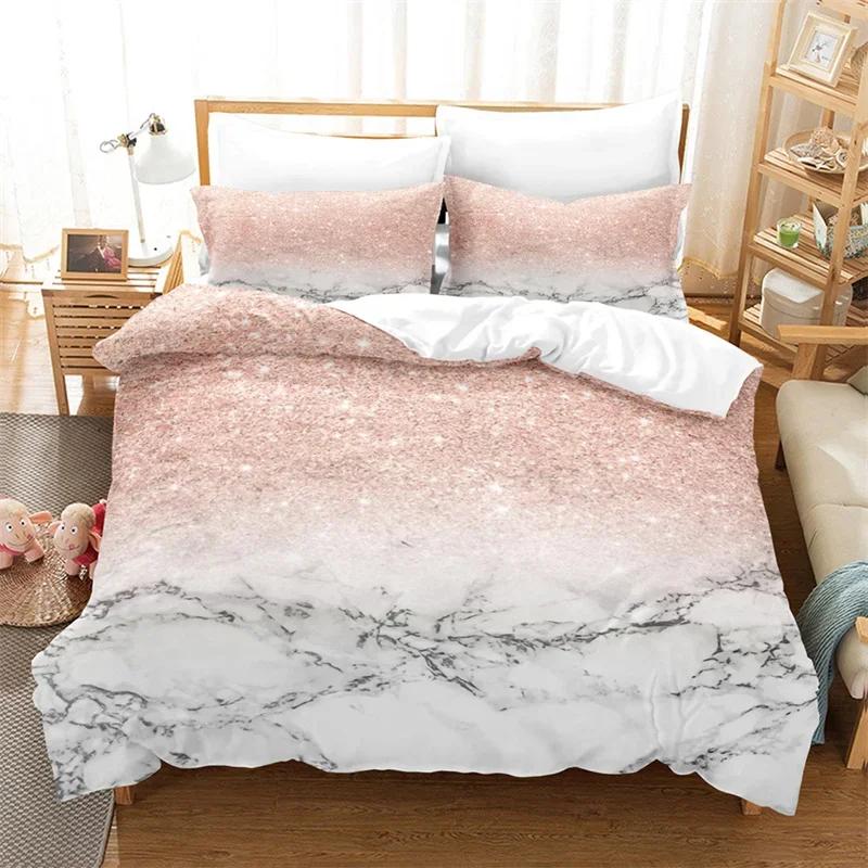 Modern Marble Duvet Cover King Queen Twin Size For Girls Teens Geometric Pattern Comforter Cover Microfiber Abstract Bedding Set