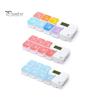 Smart Pill Dispenser Box 7 Grids Sealed Detachable Large Capacity Backlight Timing Reminder Portable Electronic Days Storage Organizer for Trip