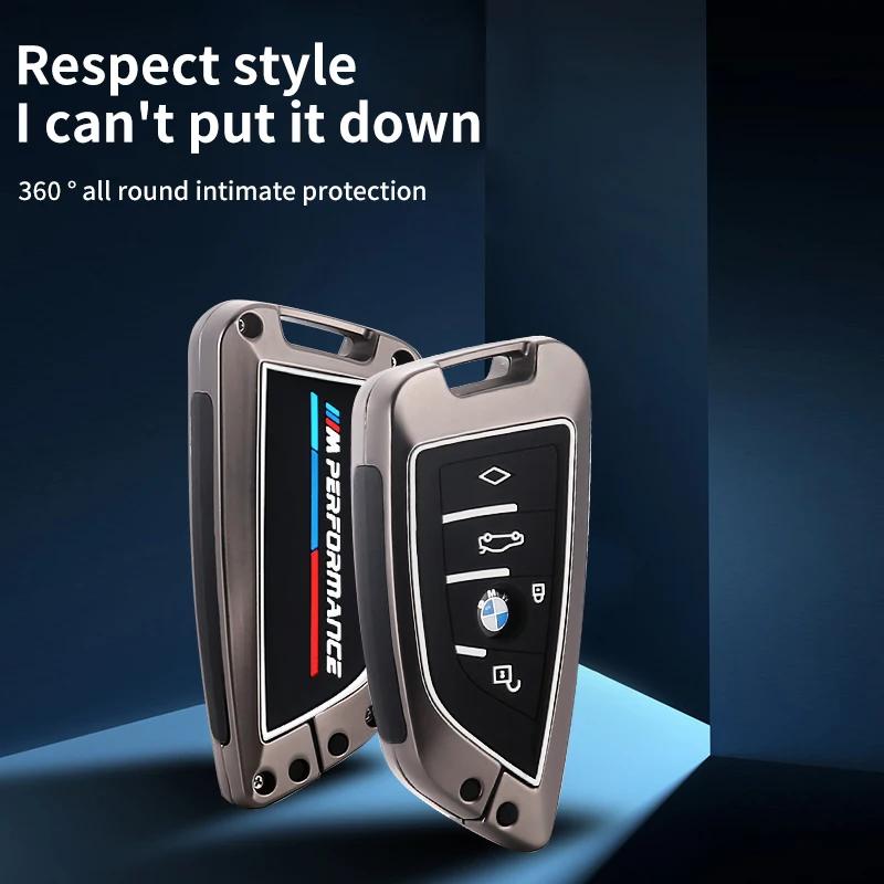 2025 Leather Car Remote Key Case Cover Shell Fob For BMW X1 X3 X5 X6 X7 1 3 5 6 7 Series G20 G30 G11 F15 F16 G01 G02 F48 Key