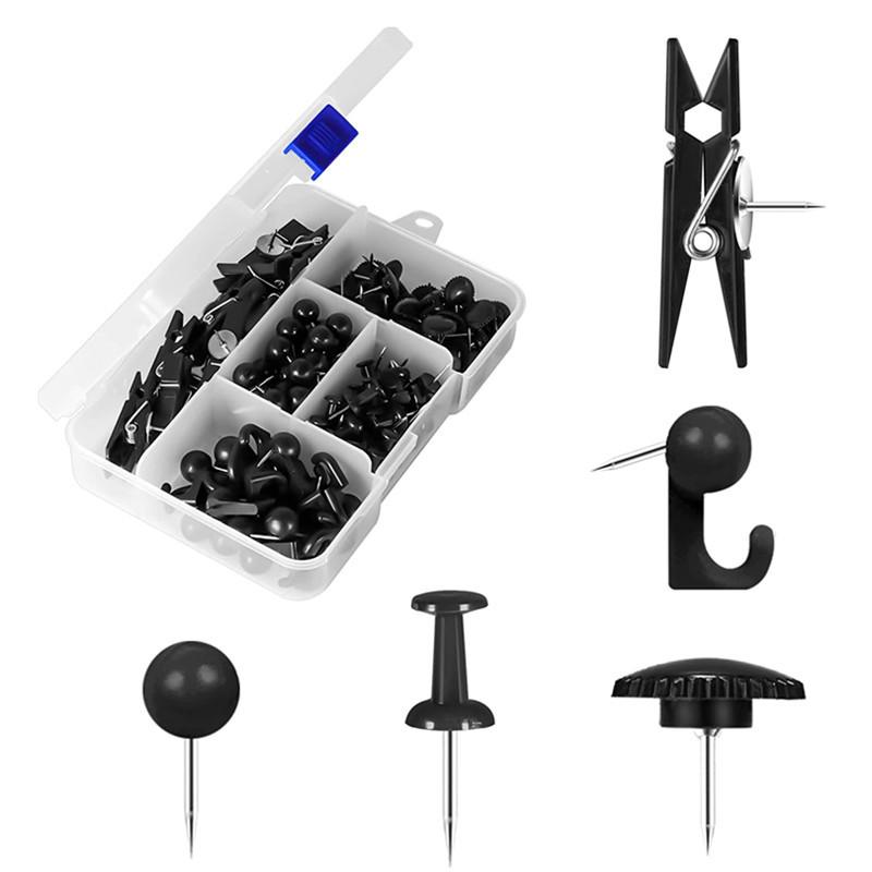 Multifunctional Creative Push Pin Clips Set Decorative Cork Board Map Photo Thumbtacks Combination Kit Office School Supplies