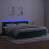 Maison Exclusive - Sommier à lattes de lit avec matelas LED Vert foncé 200x200 cm