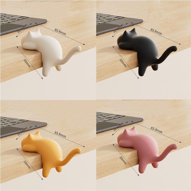 1/4 Stück Schreibtischhaken für Zuhause und Büro, tragbarer Katzen-Taschenhaken, Tischhaken, Organizer für Handtaschen, Rucksäcke und Reisetaschen