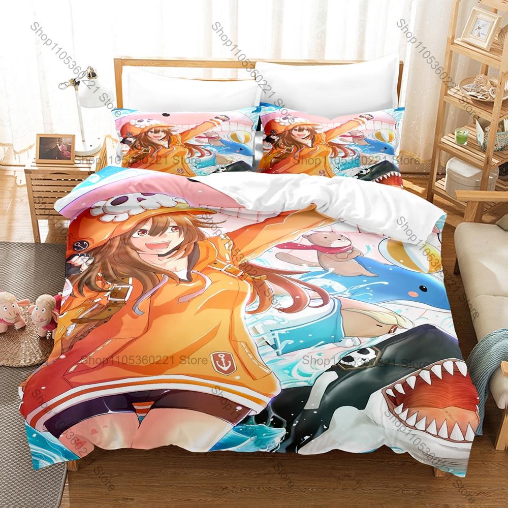 Guilty Gear Strive May Pirate Girl HD Print Bedding Set Duvet Cover + 2 Pillowcases Polyester Gamer Anime Bedroom Decor