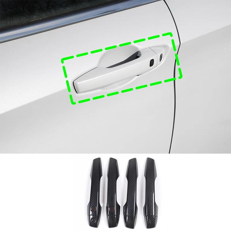 For Mitsubishi Outlander 2026 2026 2026 ABS Carbon Fiber Center Console Decoration Inner Door Handle Bowl Cover Trim Accessories