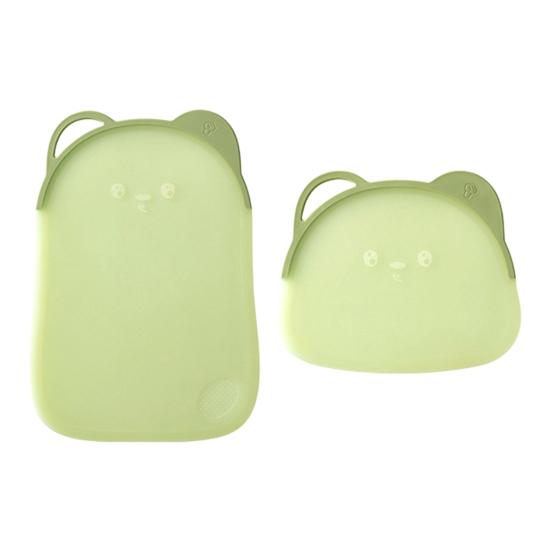 Double-Sided Cutting Board with Non-Slip Edges Food-Grade Plastic Fruits Chopping Board with Hanging Hole Anti-Microbial Space-Saving Cutting Mat