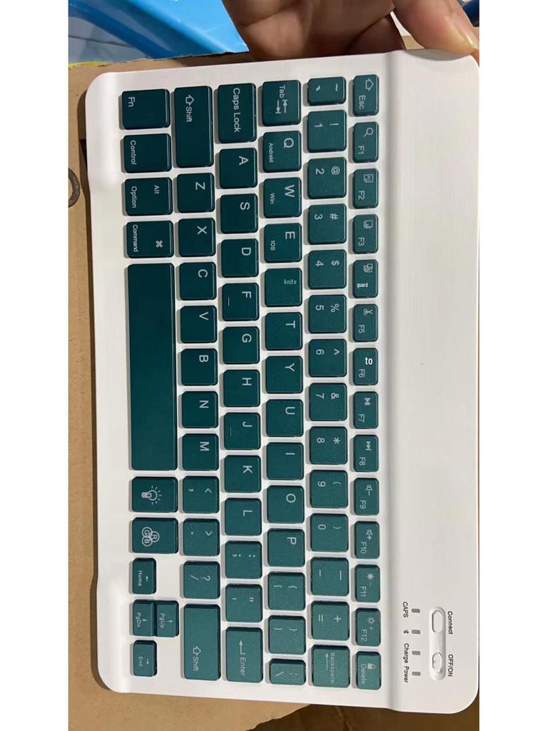Wireless Bluetooth Keyboard with Colorful Backlight for Mobile Phones and Tablets, Compatible with 7-10 Inch Devices, Luminous Russian Layout