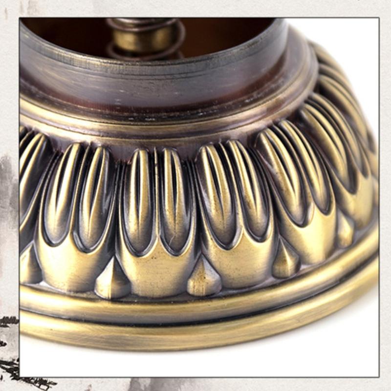 Antique Metal Vertical Cylinder Incenses Burners With Heart Sutra Engraving Design For Home Meditations And Decors B03E