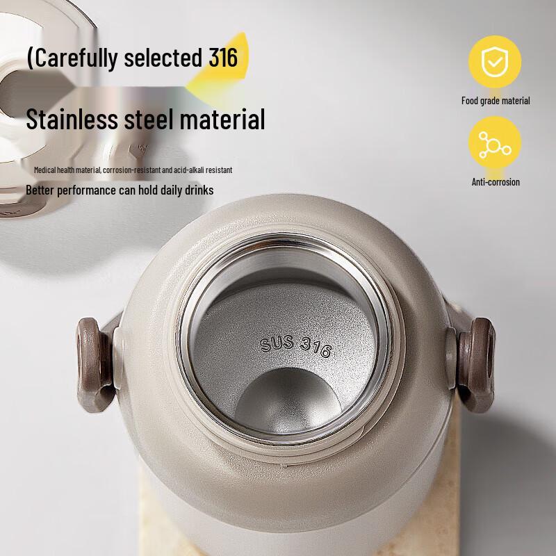TKK 1300ml Dual-Drink 316 Stainless Steel Insulated Bottle with Strap