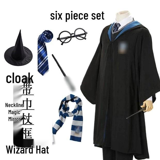 Harry Potter Wizard Robe Cosplay Costume for Kids & Adults - Magic Cloak Cape for Halloween