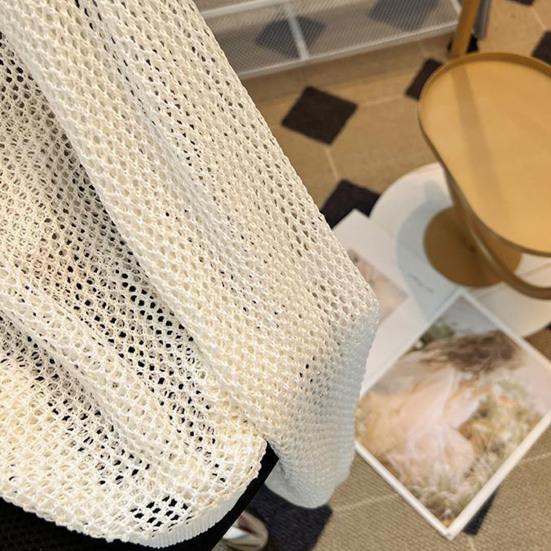 Women Cover Up Tops V-Neck Straps Collar Long Sleeve Summer Sun