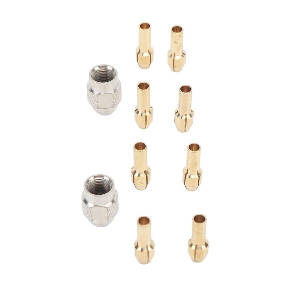 10PCS Brass Collet Chuck Set Precision Quick Change Drill Chuck  Electric Drills