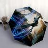 Avatar Inspired Fantasy Wings:Automatic Opening/Closing Umbrella with Foldable Design,8 Bone Iron Frame,Outdoor Rain Protection for Fans