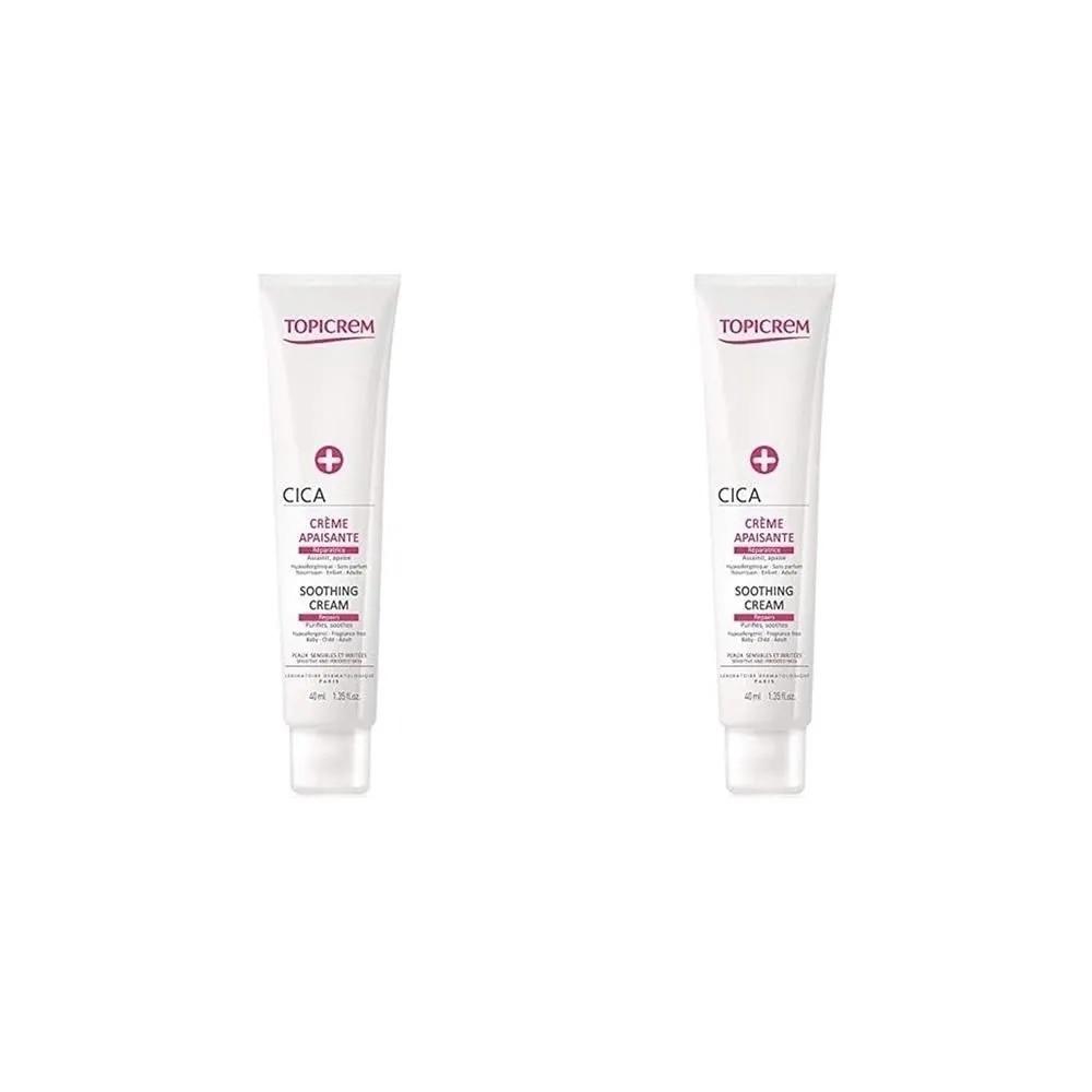 Topicrem CICA Soothing Cream 40ml 2 packs Topicrem - Cica, Soothing Cream with Zinc and Hyaluronic Acid - Soo
